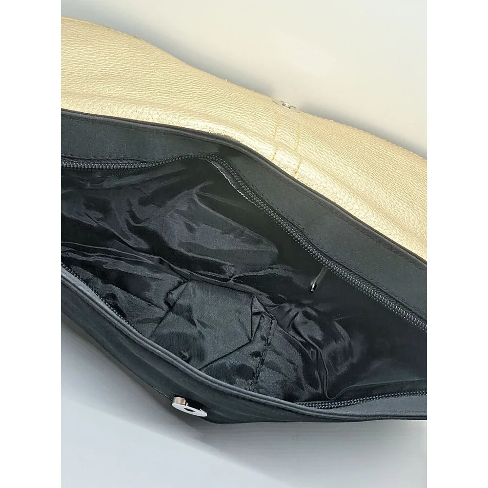 Bijoux Terner Black Gold Shoulder Bag Purse Chain Strap Y2K Style